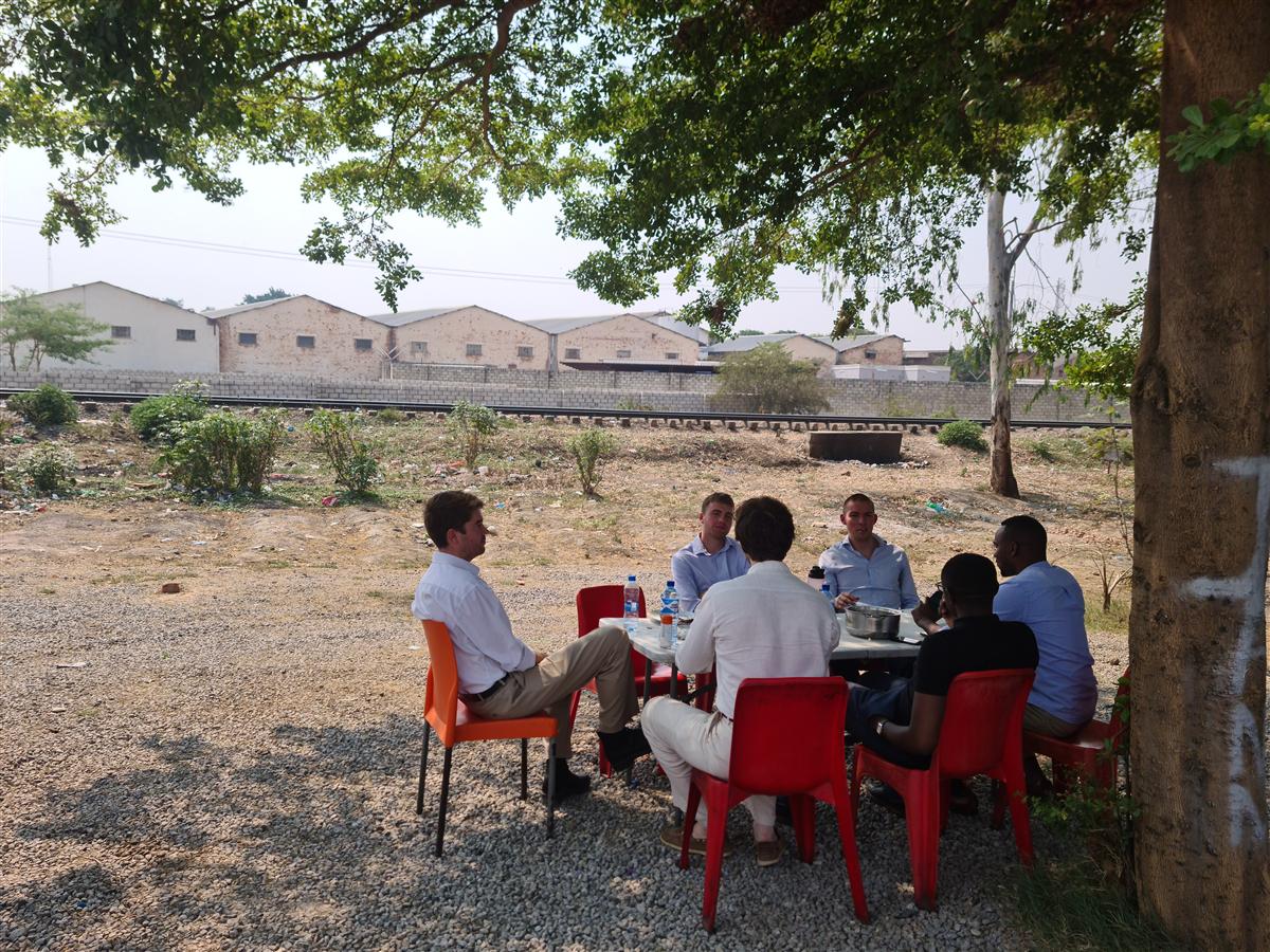 Lunch with colleagues in Zambia